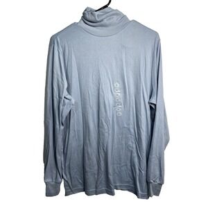 corner stone womens shirt size XL extra large blue long sleeve turtle neck
